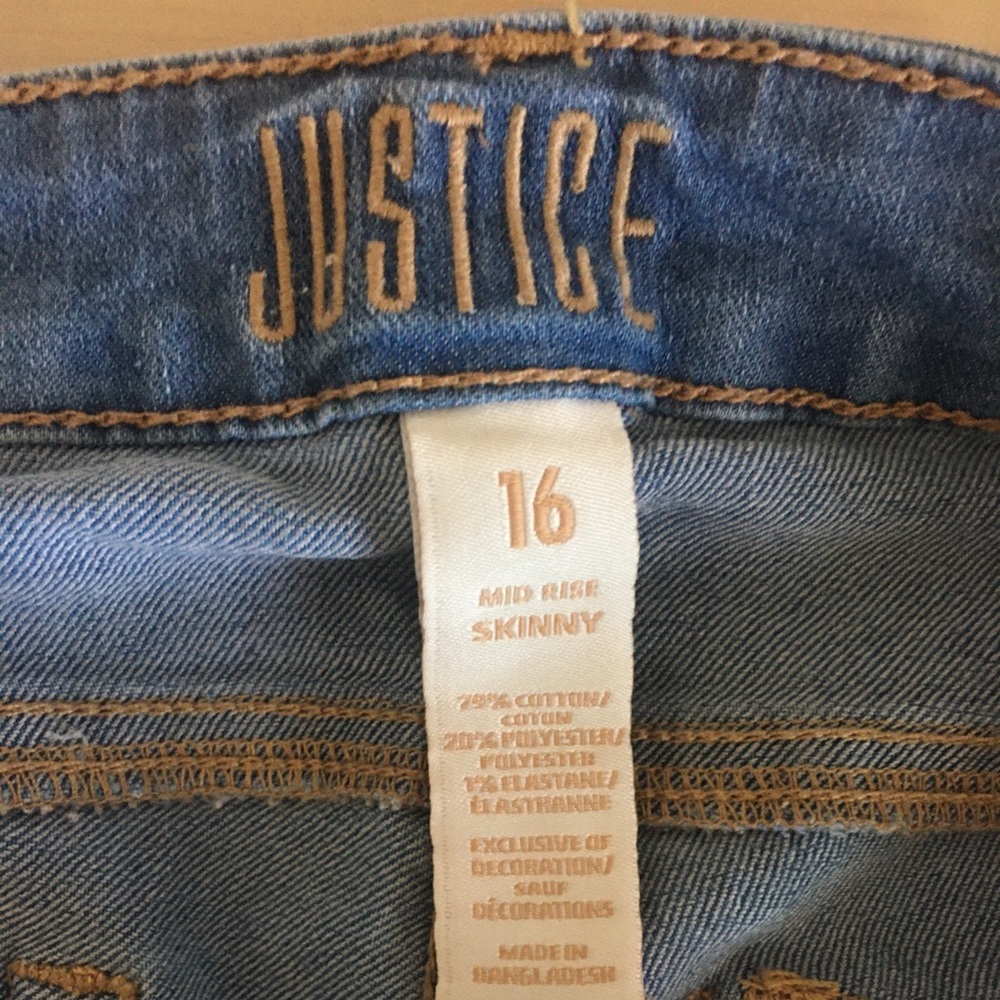 Justice Mid Rise Skinny Jeans - Picture 3 of 4